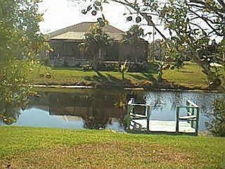 Back of home, with canal