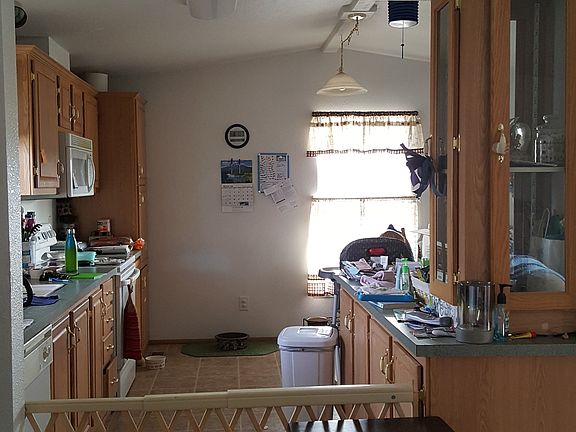 View of kitchen from living 