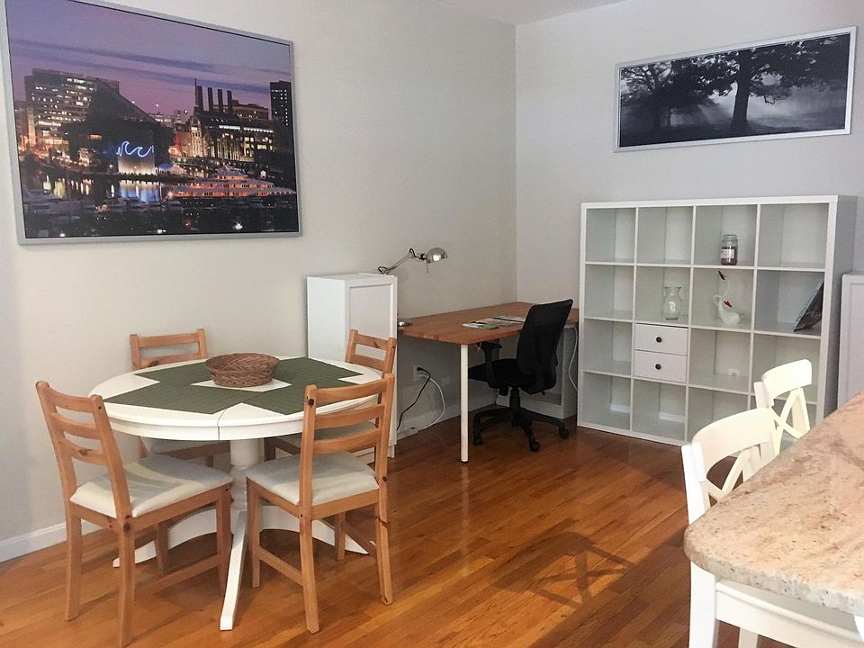 Dining table that seats four person and Work space