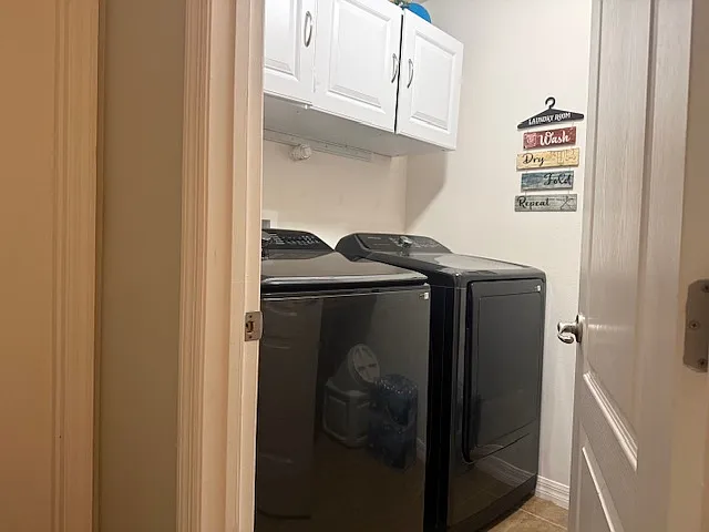 Convenient in-home laundry room with washer and dryer included.