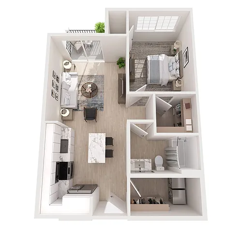 Floor plan Juniper (1 Bedroom)