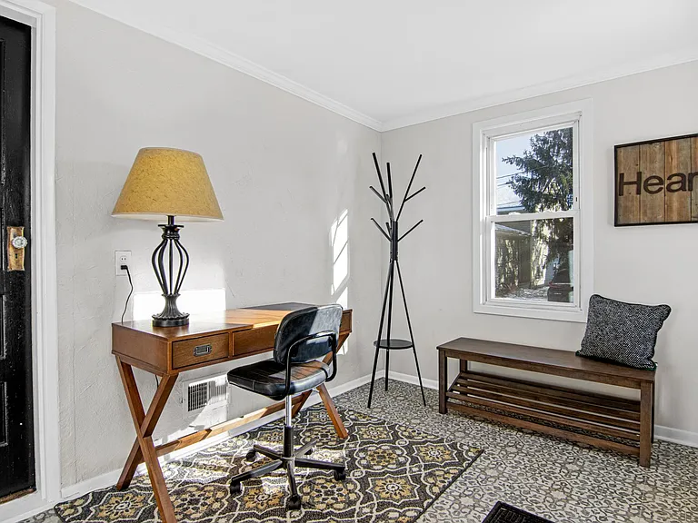 Mudroom with a desk/workstation