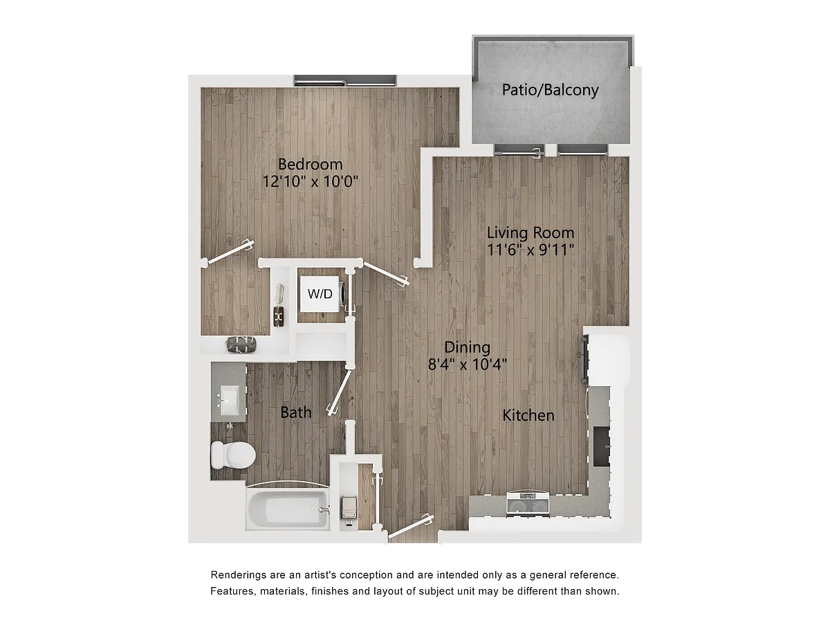 Floor plan 1 BR TYPE A