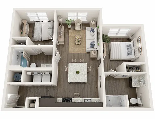 Floor plan B2 60% HC