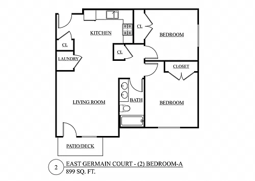 Floor plan Two Bedroom A