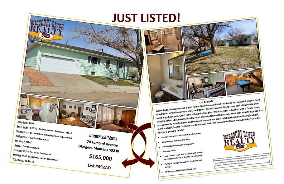 70 Lomond Ave, Glasgow, MT 59230 Zillow