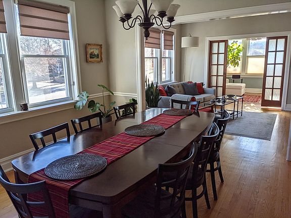 Spacious living room and separate dining area