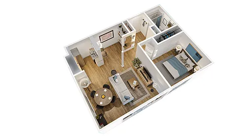 Floor plan 1x1R