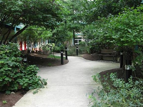 Walkway to building