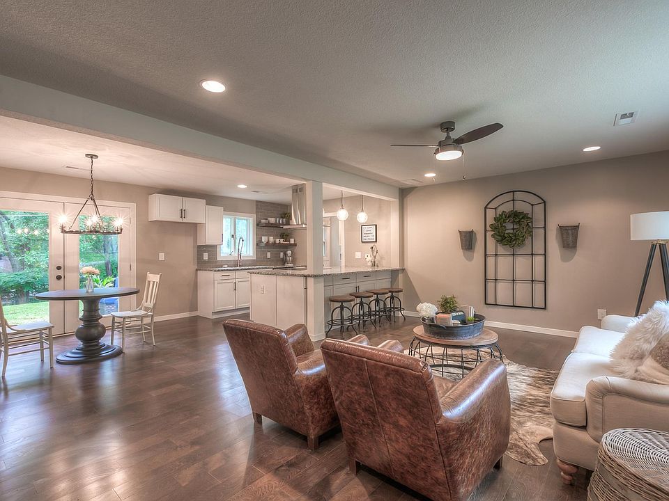 Open concept living/dining room.