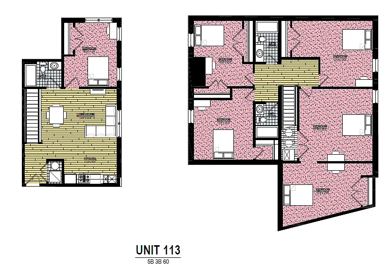 Floor plan 6 Bedroom 3 Bath