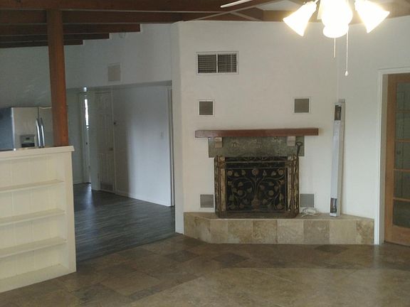 Living room view towards kitchen