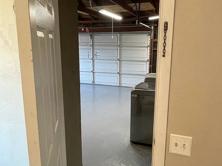 Inside door to garage