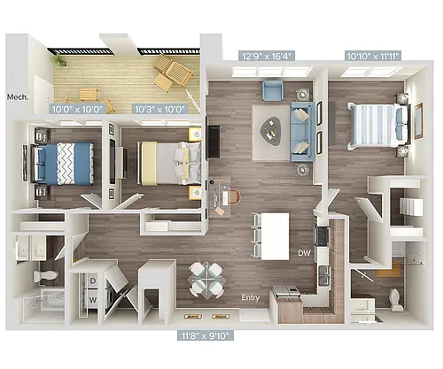 Floor plan C1-211-219