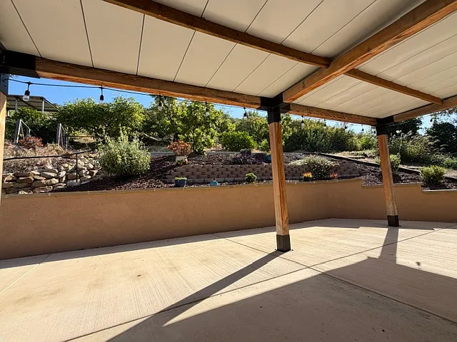 Covered patio is giant