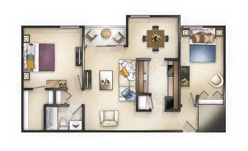 Floor plan 2 Bedroom Small