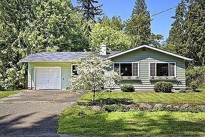 House is set back off road