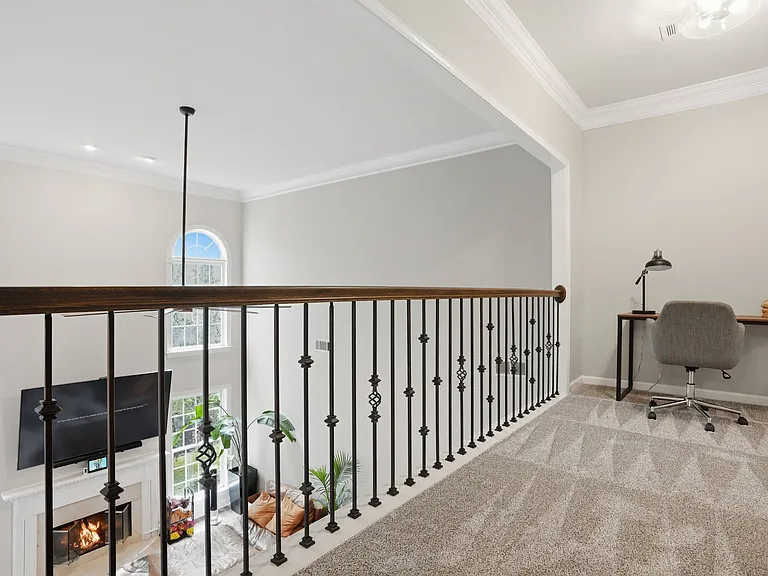 Additional upstairs workspace ideal for remote work or quiet focus time