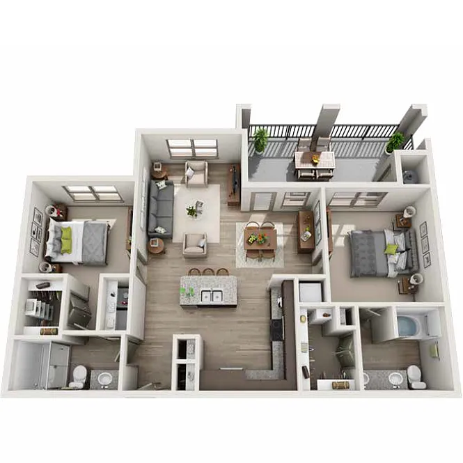 Floor plan B3-A-Rainier