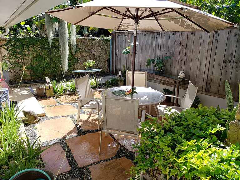 Patio with gas BBQ