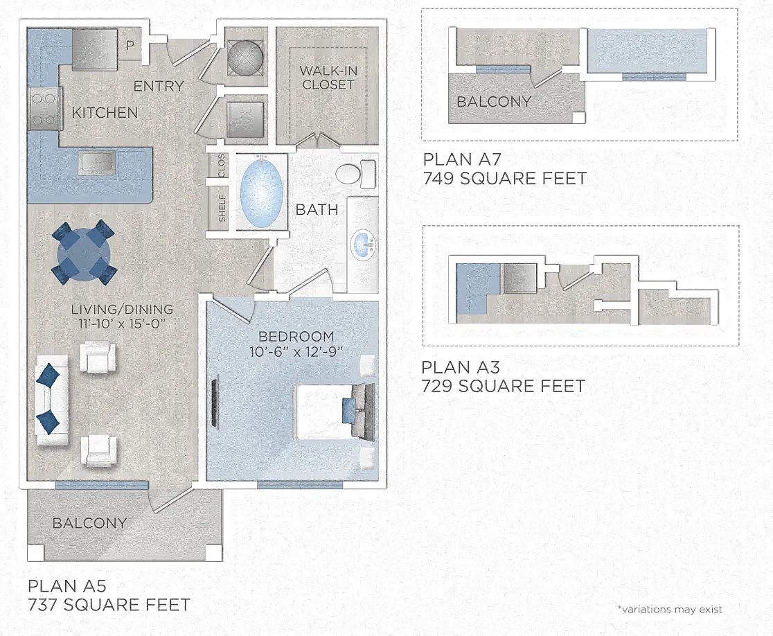 Floor plan A3 A5 A7