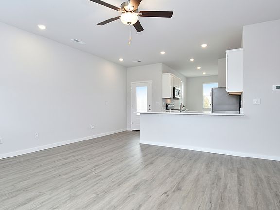A large breakfast bar is the perfect spot for a quick meal.