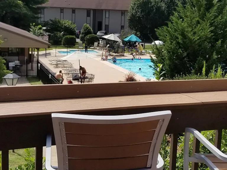 Enjoy all the amenities of the Racquet Club. Snack bar inside the club, with complimentary coffee, and several nice places to sit and enjoy the day (membership required).