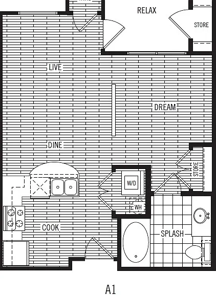 Dalian 151 - A1 - 1 Beds - 1 Baths - 558 Sq. ft.