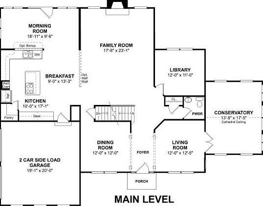Layout of Main Level