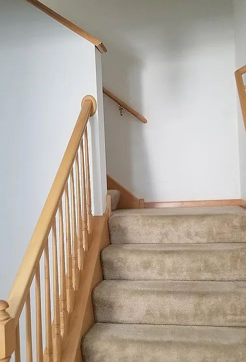 Stairs from main floor to second floor