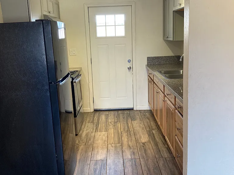 kitchen to large backyard