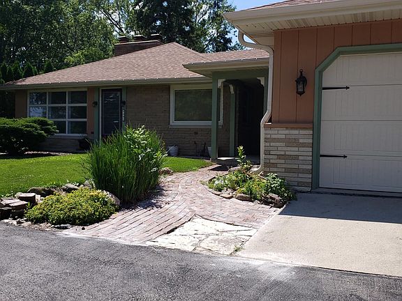 Brick walkway entrance
