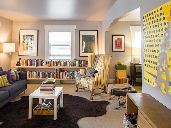 Charming living room and foyer.