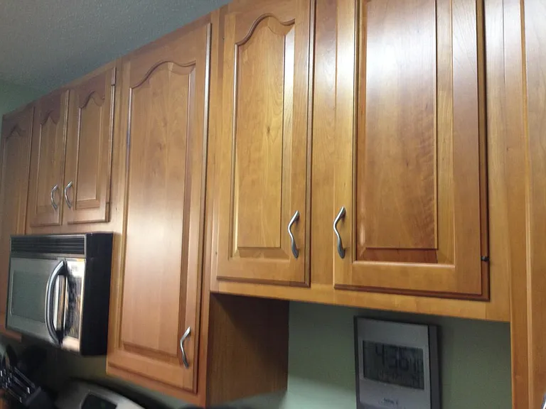 Kitchen cabinets close-up