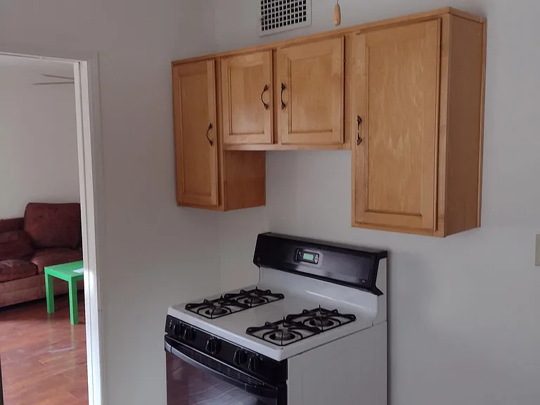 Kitchen cabinets and stove
