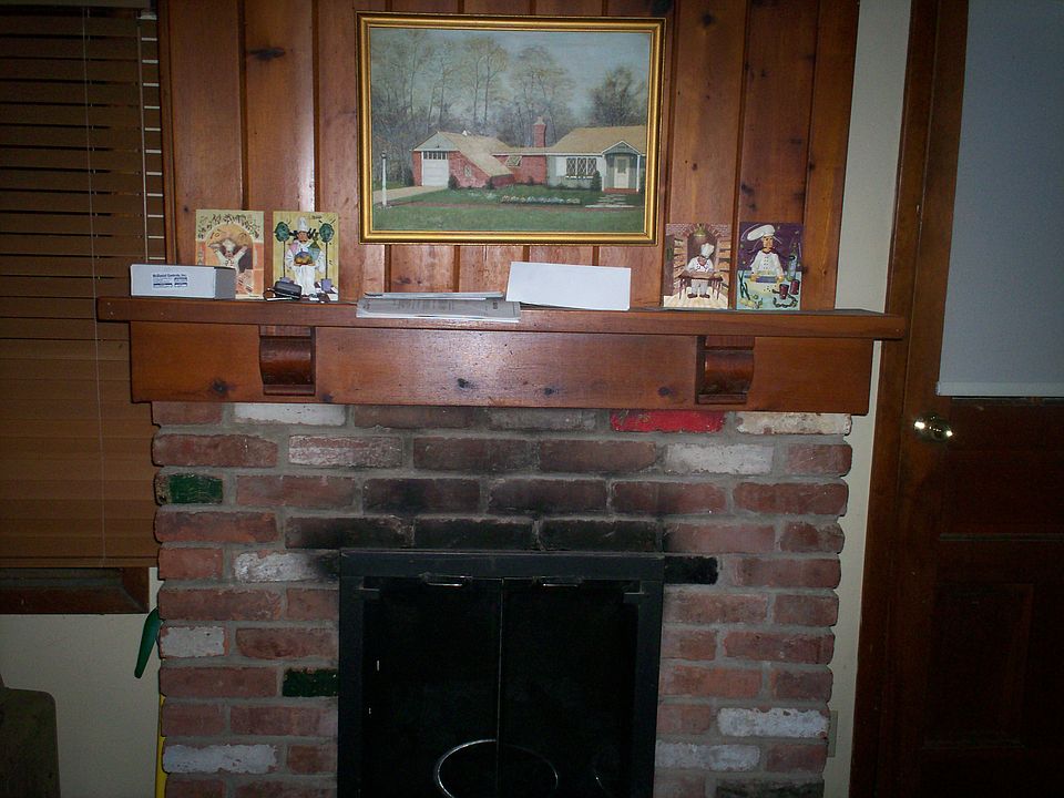 Fireplace in kitchen