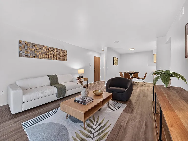 Spacious Living Room at Lakeside Village Apartments in Clinton Township, MI