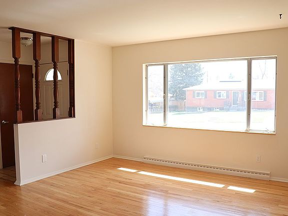 Living room and entry area