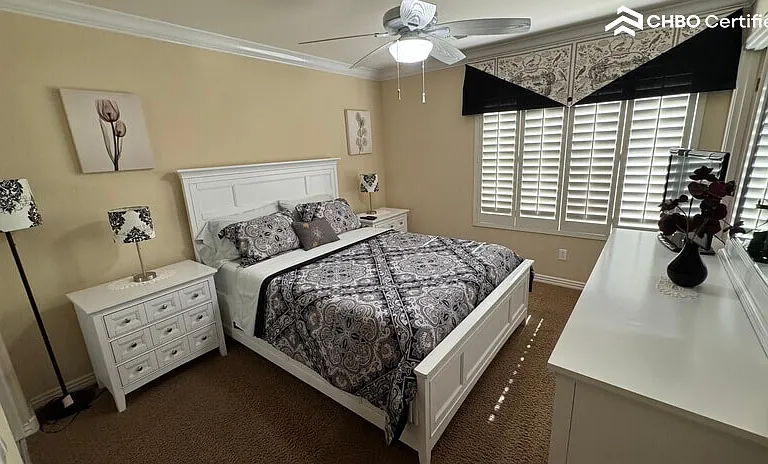 The first floor in-laws bedroom with private bathroom
