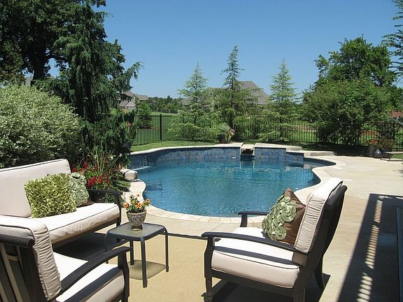 Oasis like pool and patio area