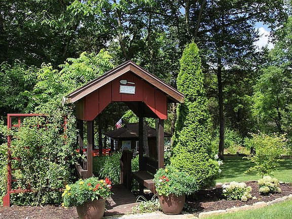 Walkway  from house to lake