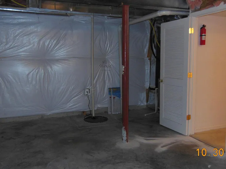 Unfinished portion of lower level
