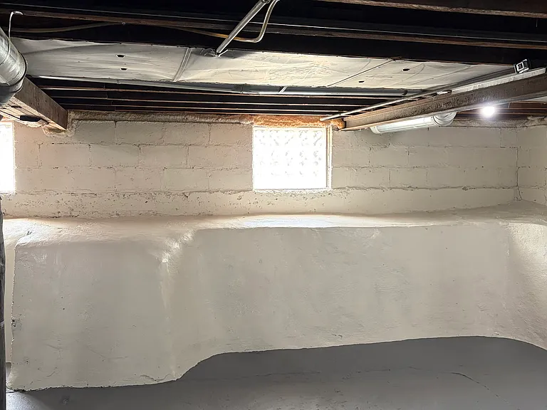 Freshly painted basement