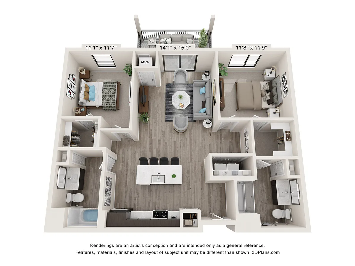Floor plan B2A (ADA)