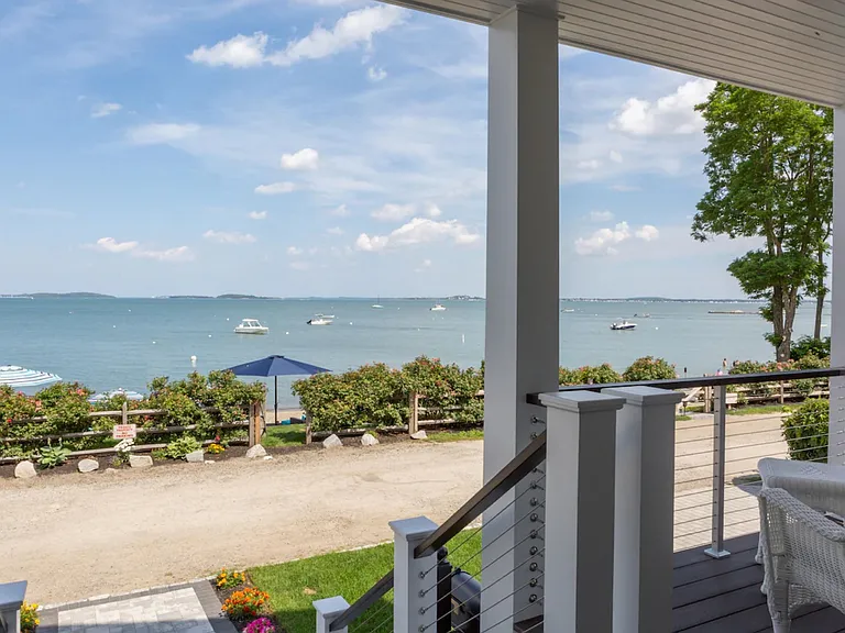 Front door entrance/porch to your very own private beach area awaits you!