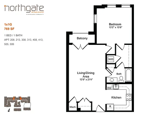 Floor plan 1x1G