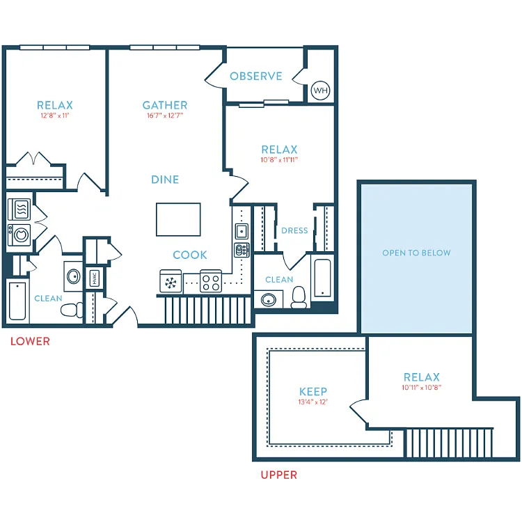 Floor plan 1453 Waypointe B12 Loft