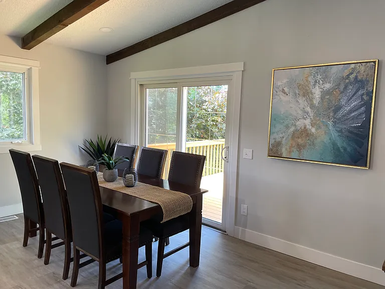 Vaulted ceilings and lots of natural light