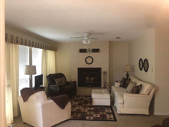 Living room with fireplace