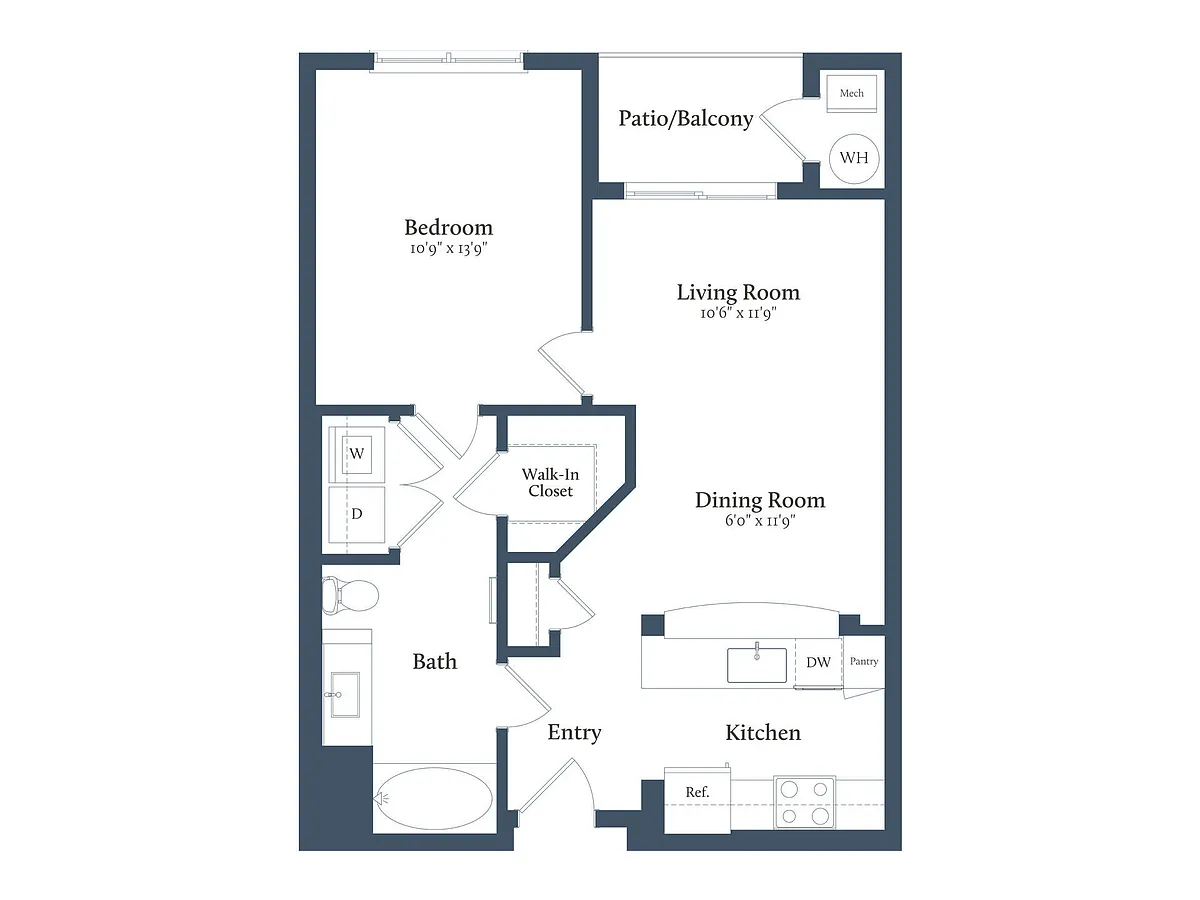 Floor plan 1x1A